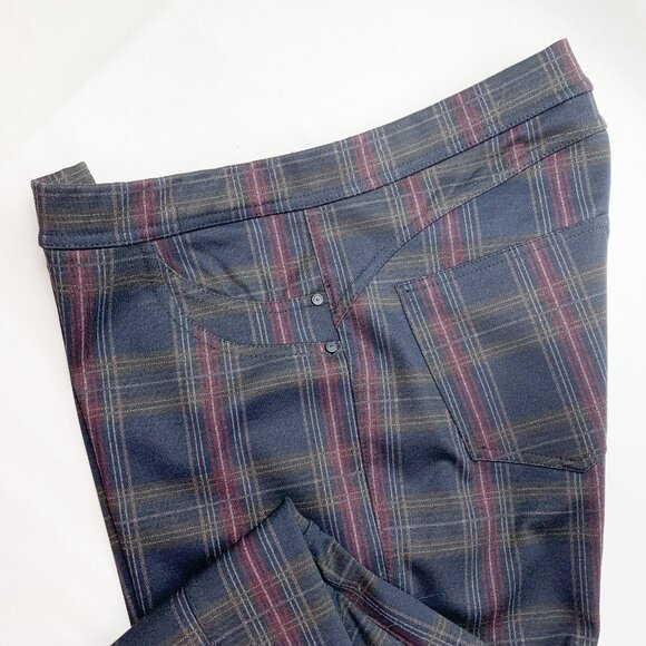 Sanctuary Skinny Pants Women's Medium Black Plaid Pull-on Stretch - Picture 2 of 7